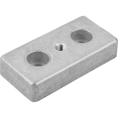 Kipp Foot Plate D=M10 80X40X16 Plastic, Bright, Type I, Bn=8 K1057.0840801100